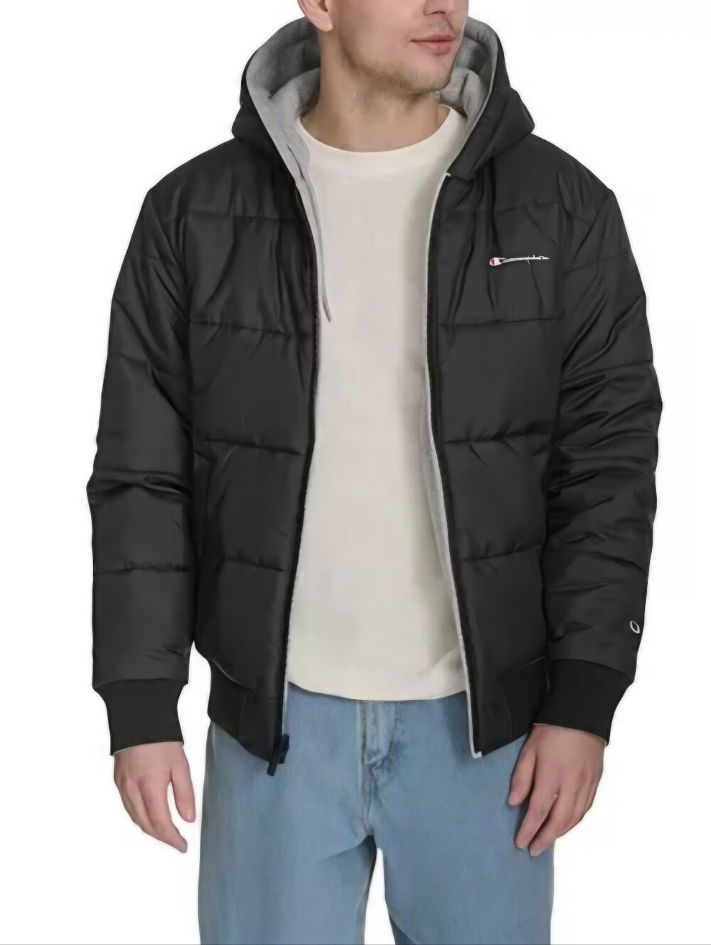 Champion Men's Reversible Hooded Bomber Jacket XL